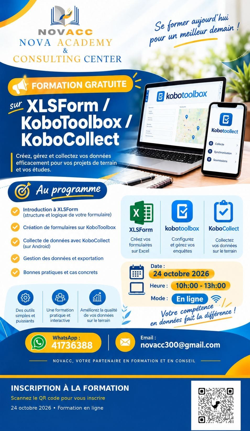 Konsepsyon yon kesyonè ankèt ak XLSForm, deplwaman l ak senkronizasyon l ak KoboToolbox ak KoboCollect